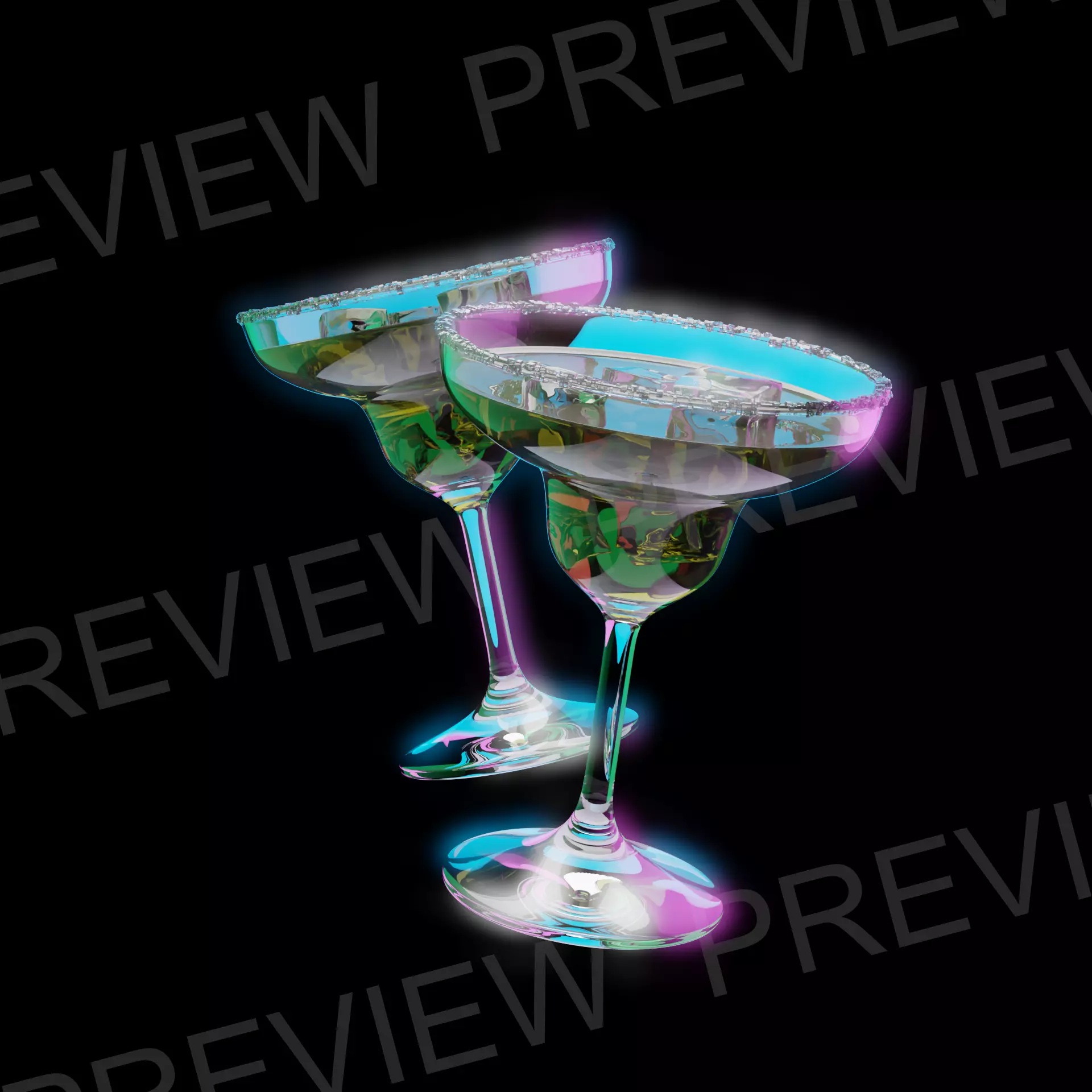 Animaged HD Margarita Icon Low-poly 3D model