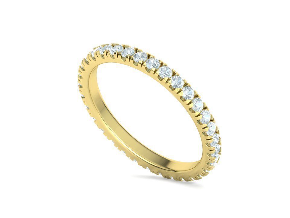 Diamond  Full Eternity Ring French Pave Setting 3Dmodels 3D print model_23