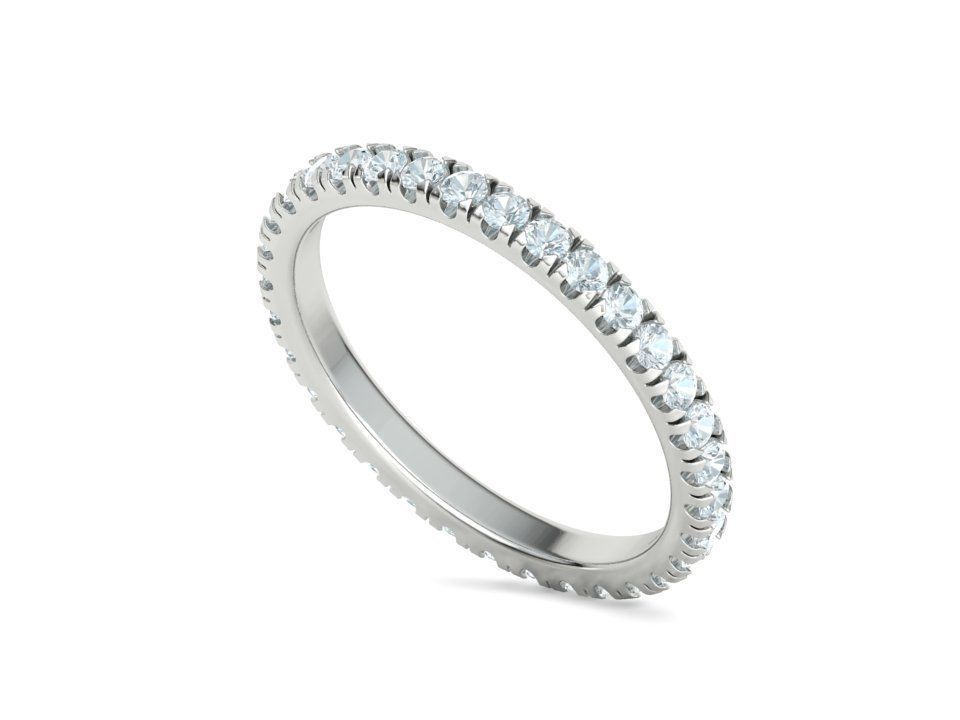 Diamond  Full Eternity Ring French Pave Setting 3Dmodels 3D print model_24