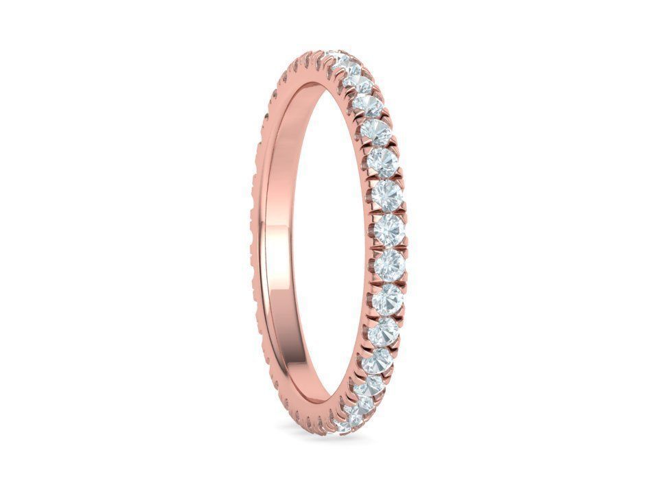 Diamond  Full Eternity Ring French Pave Setting 3Dmodels 3D print model_19