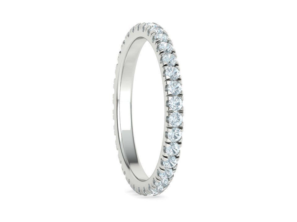 Diamond  Full Eternity Ring French Pave Setting 3Dmodels 3D print model_21