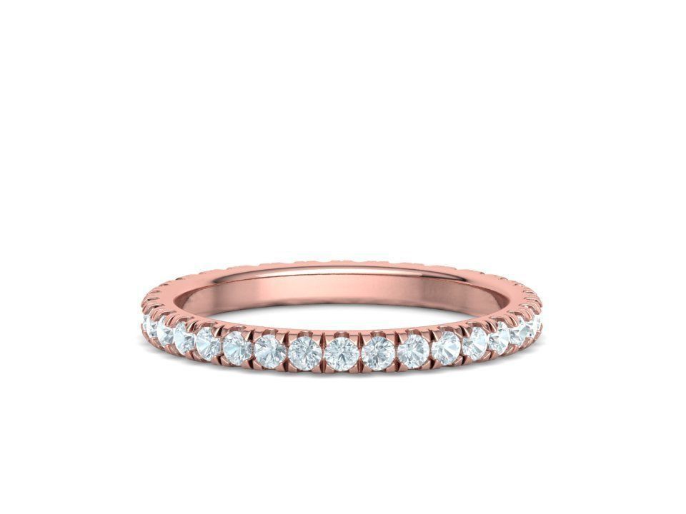 Diamond  Full Eternity Ring French Pave Setting 3Dmodels 3D print model_4