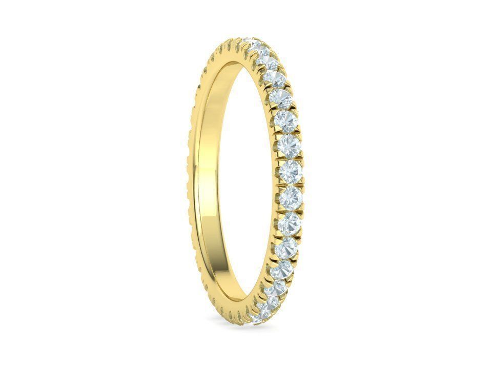 Diamond  Full Eternity Ring French Pave Setting 3Dmodels 3D print model_20