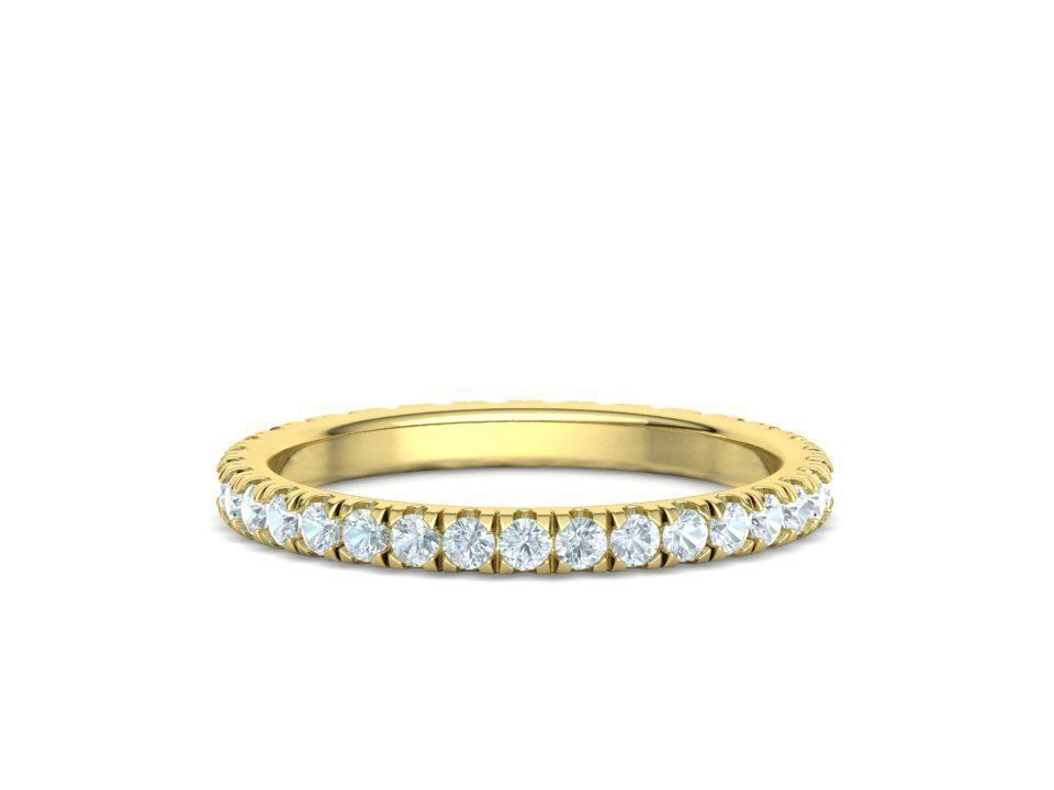 Diamond  Full Eternity Ring French Pave Setting 3Dmodels 3D print model_5