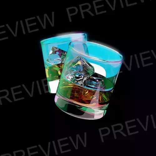 Animated HD Scotch Icon Low-poly 3D model