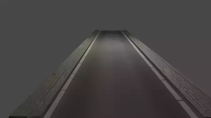 Realistic street road with no cars