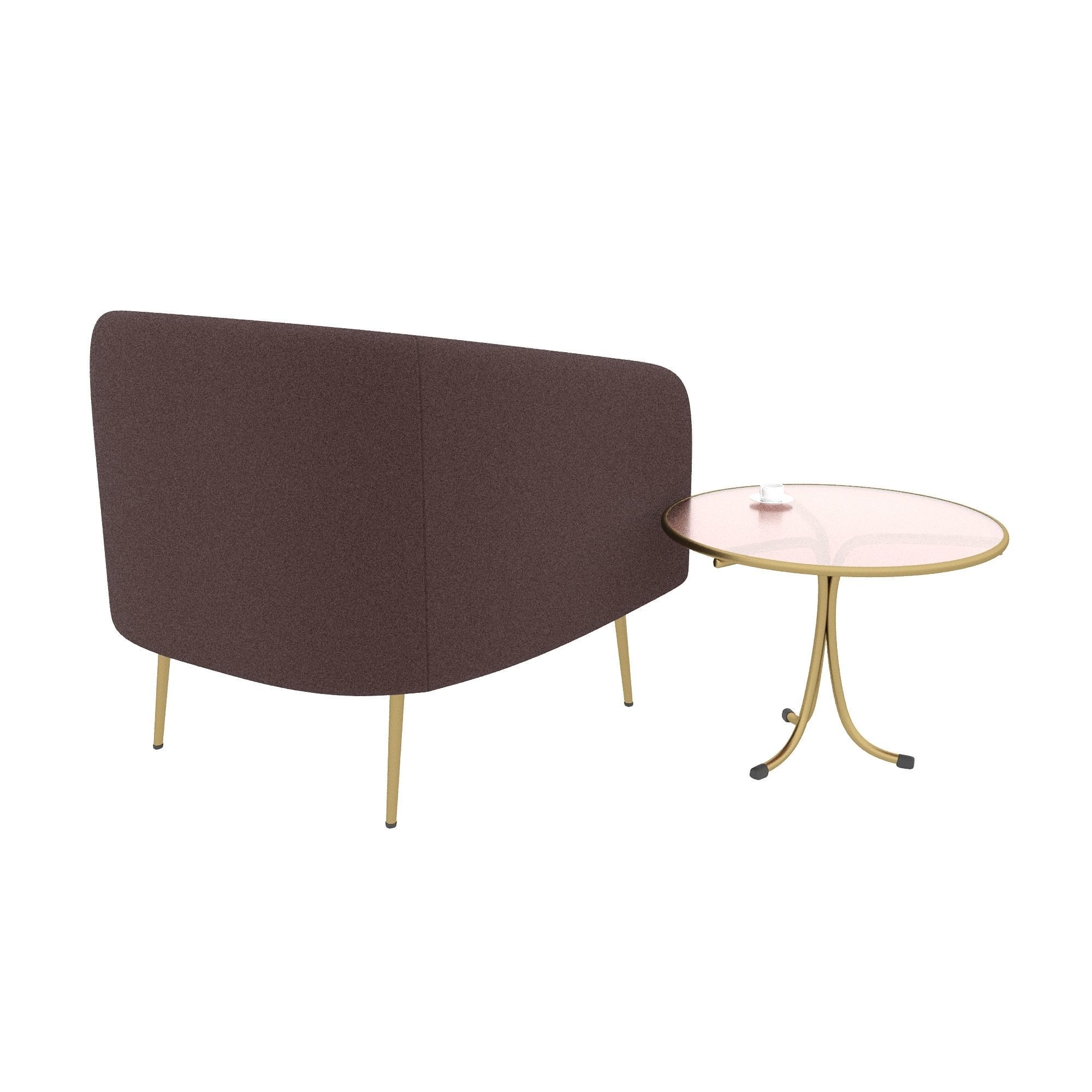 Chair and table 3D model_1