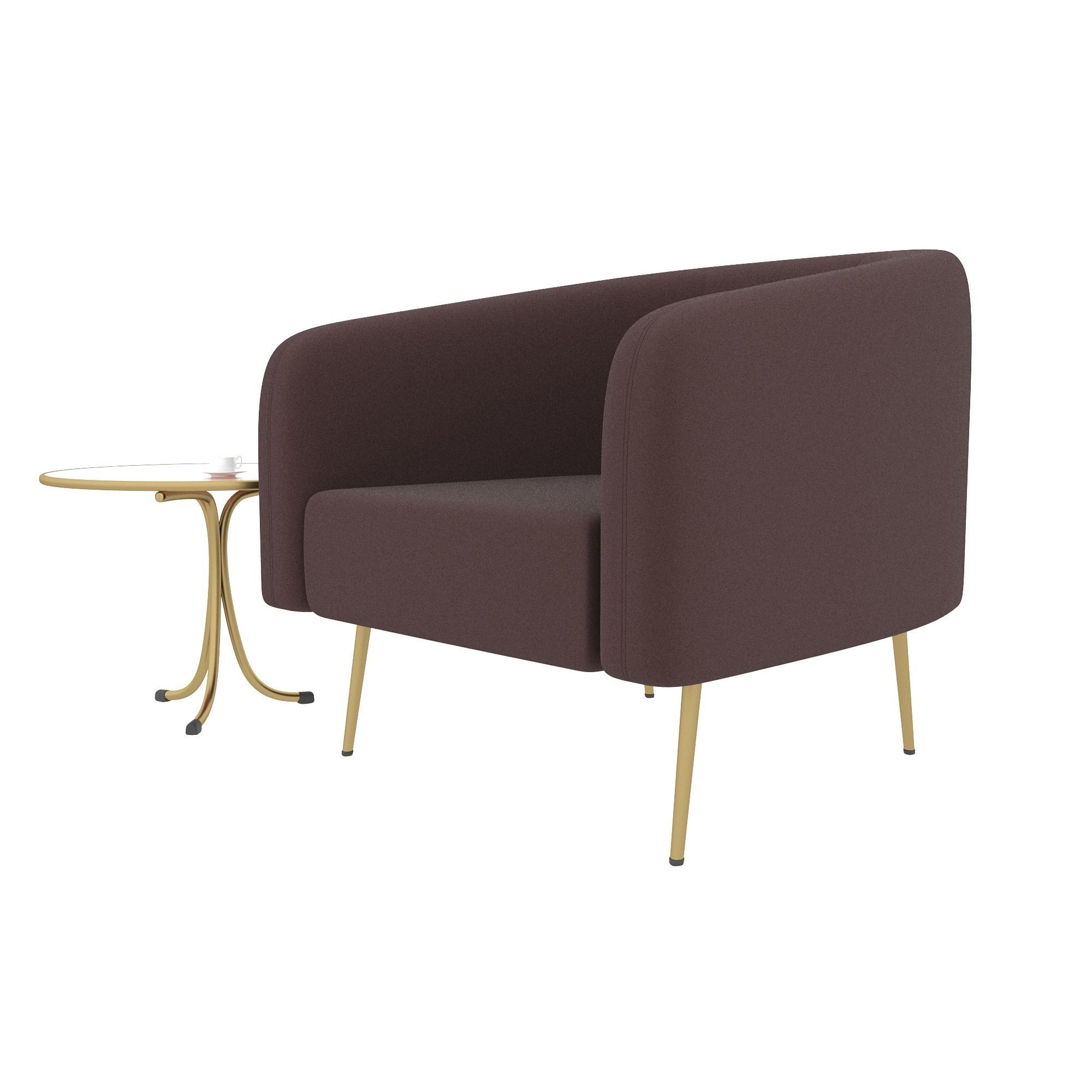 Chair and table 3D model_4