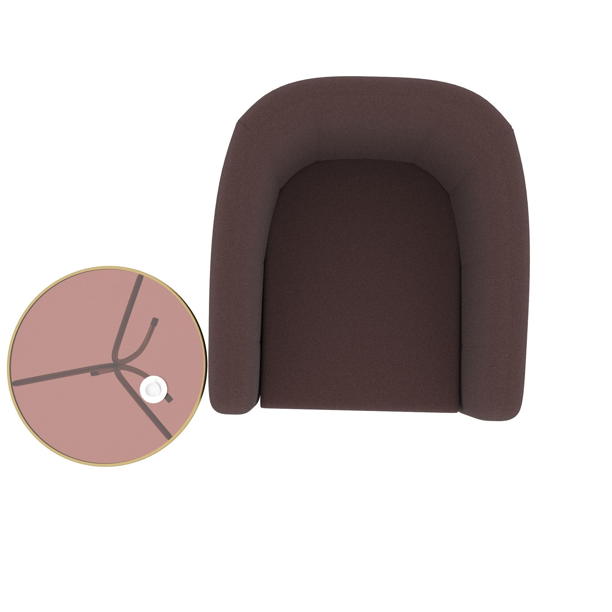 Chair and table 3D model_3