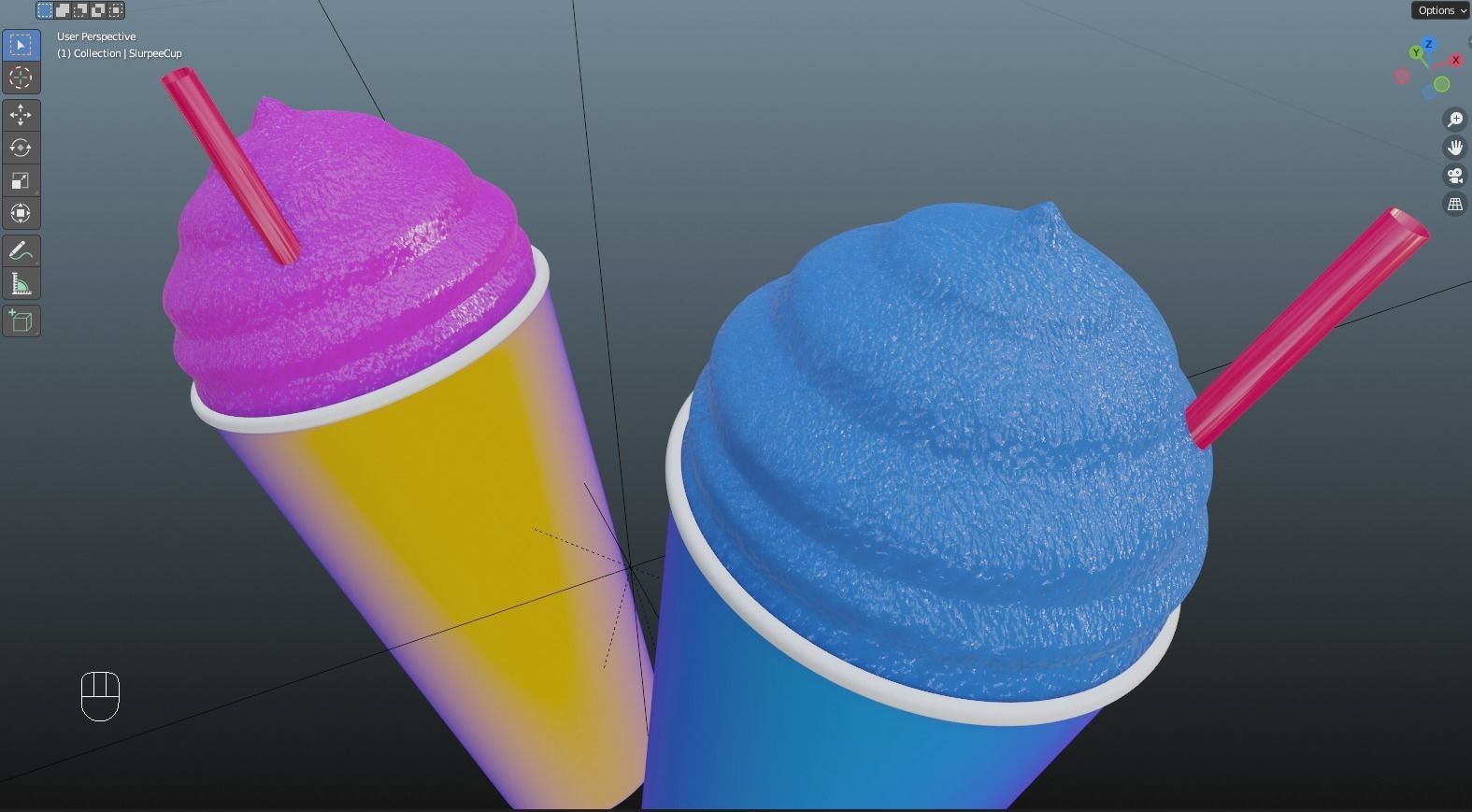 Animated HD Slurpee Icon Low-poly 3D model_2