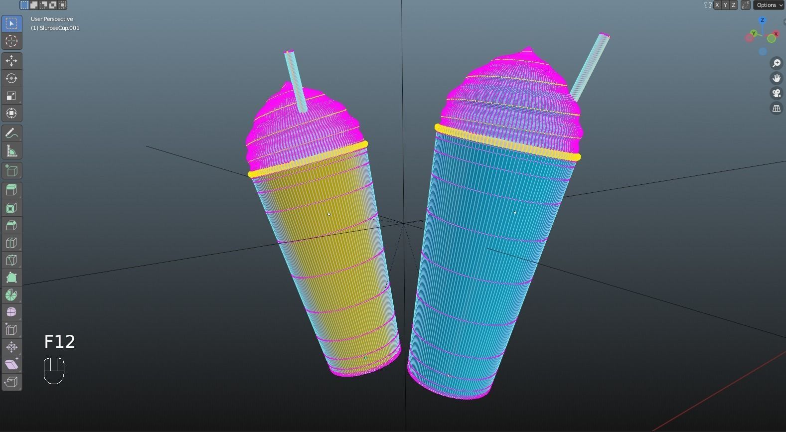 Animated HD Slurpee Icon Low-poly 3D model_3