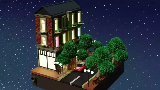 Street Scene Free 3D model