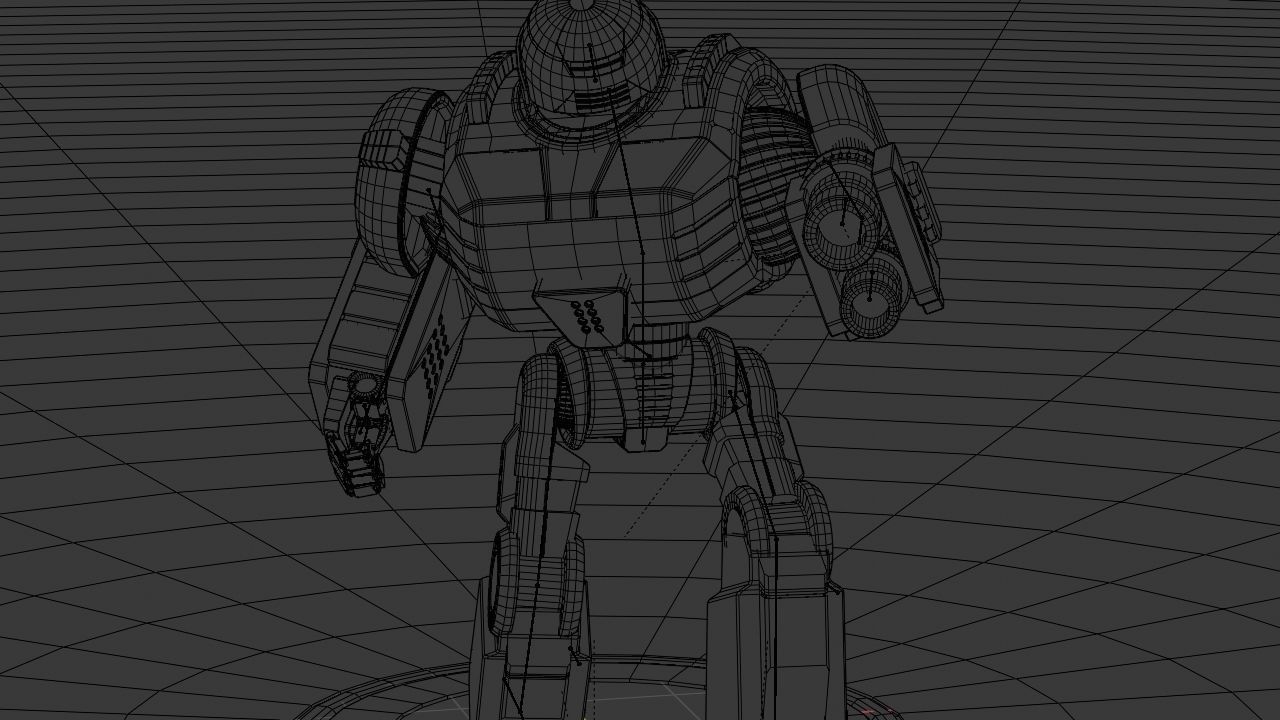 Combat robot rigged - animated character 3D model_18