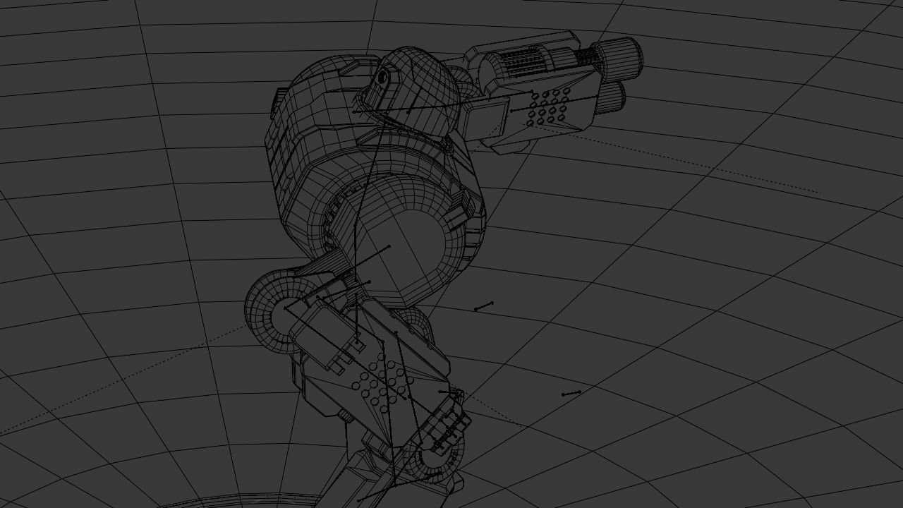 Combat robot rigged - animated character 3D model_21