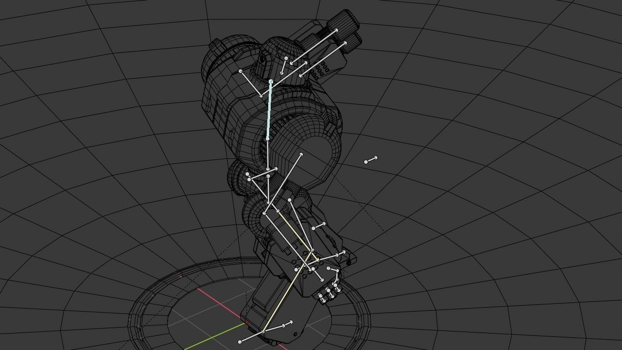 Combat robot rigged - animated character 3D model_25