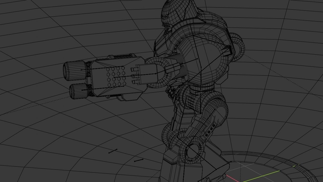 Combat robot rigged - animated character 3D model_19