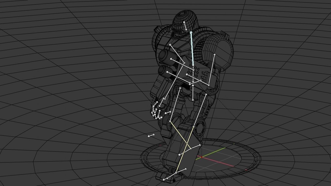 Combat robot rigged - animated character 3D model_24