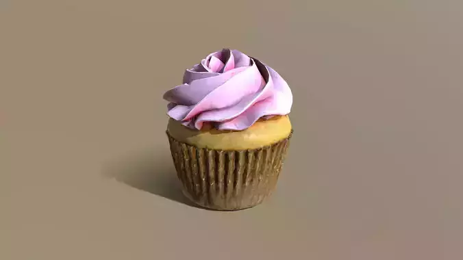 Plain Pink Vanilla Cupcake