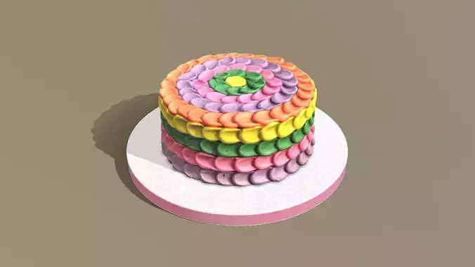 Rainbow Buttercream Cake