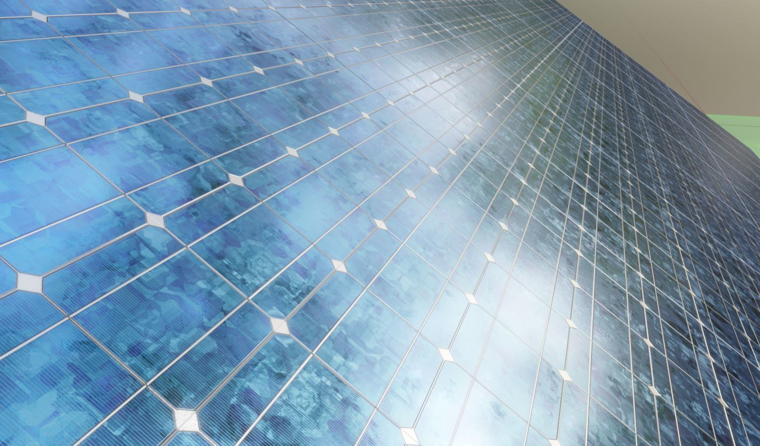 Simple Solar Roof Module 8x6 Low-poly 3D model_10