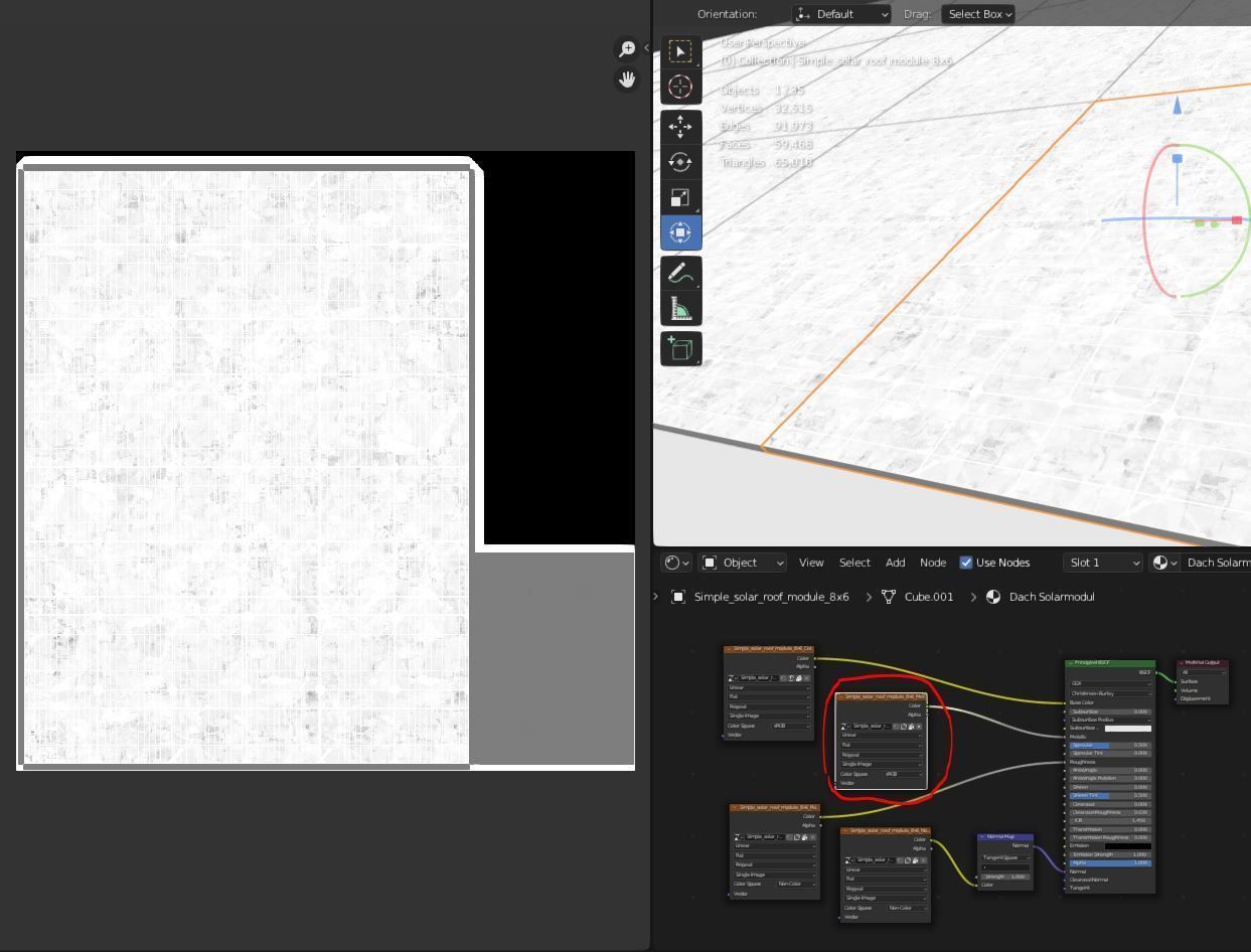 Simple Solar Roof Module 8x6 Low-poly 3D model_14
