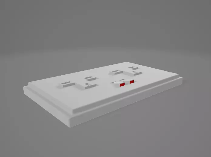 UK Electrical Outlet  Free low-poly 3D model_0