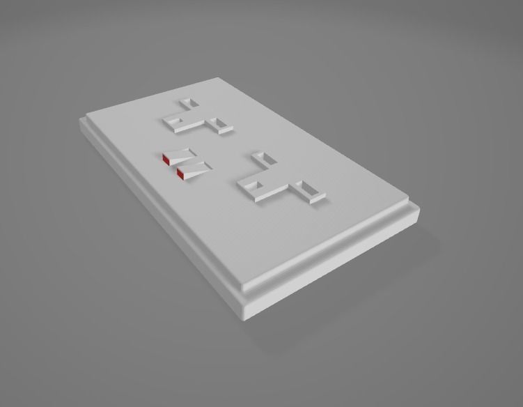 UK Electrical Outlet  Free low-poly 3D model_1