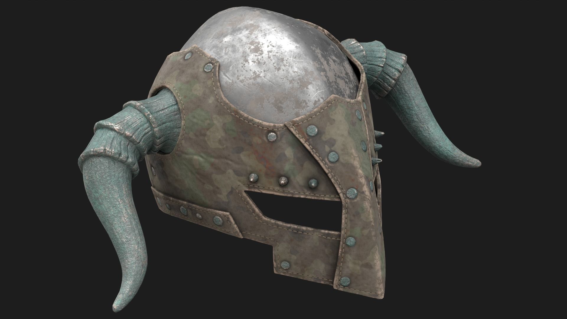 Dark LORDS Helmet Low-poly 3D model_22