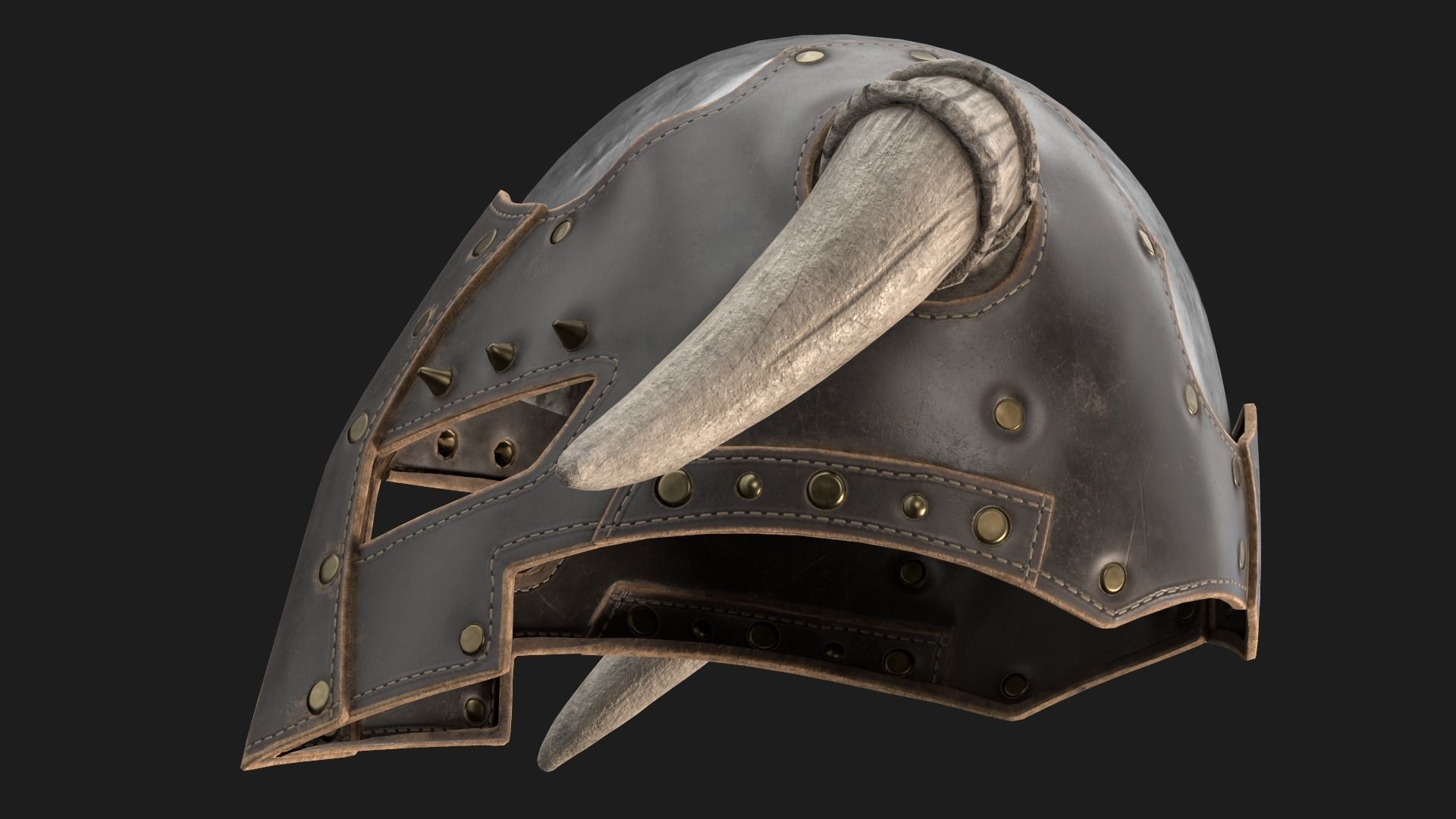 Dark LORDS Helmet Low-poly 3D model_19