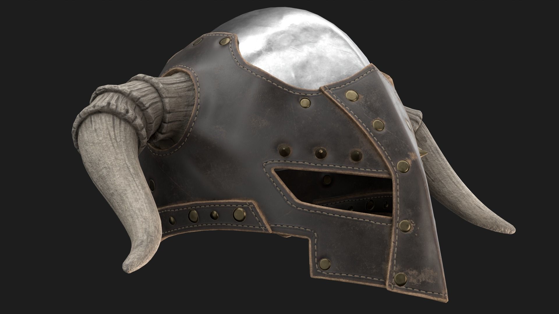 Dark LORDS Helmet Low-poly 3D model_5