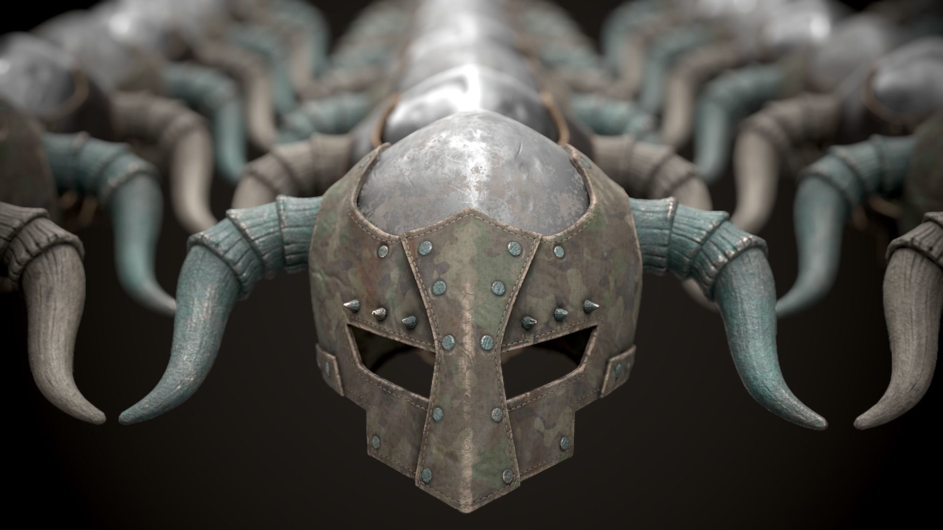 Dark LORDS Helmet Low-poly 3D model_17