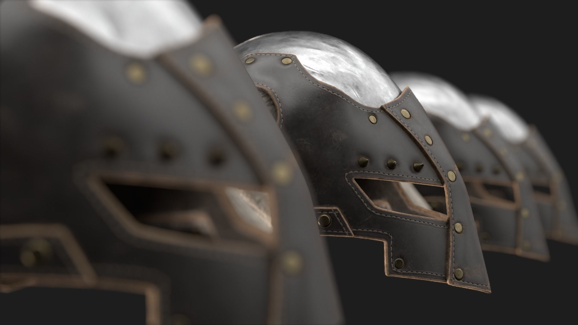 Dark LORDS Helmet Low-poly 3D model_16