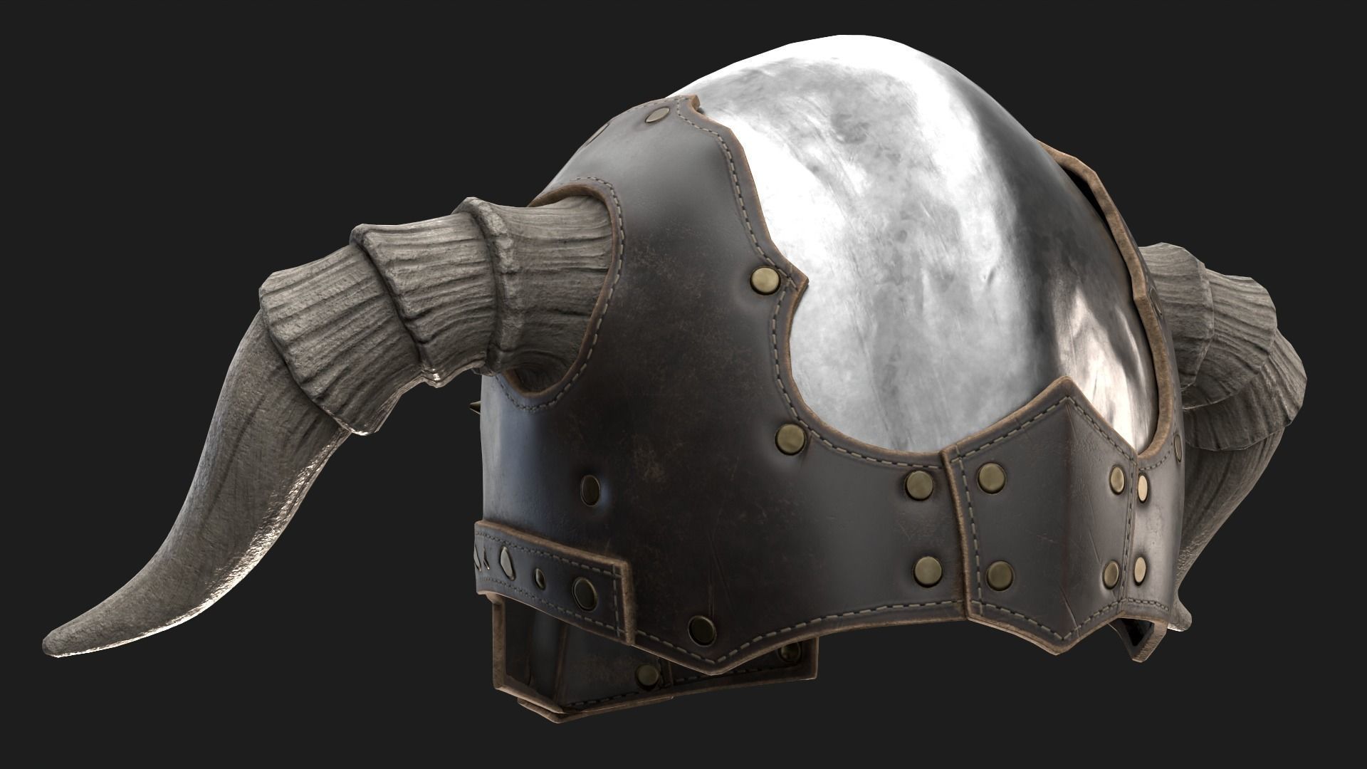 Dark LORDS Helmet Low-poly 3D model_13
