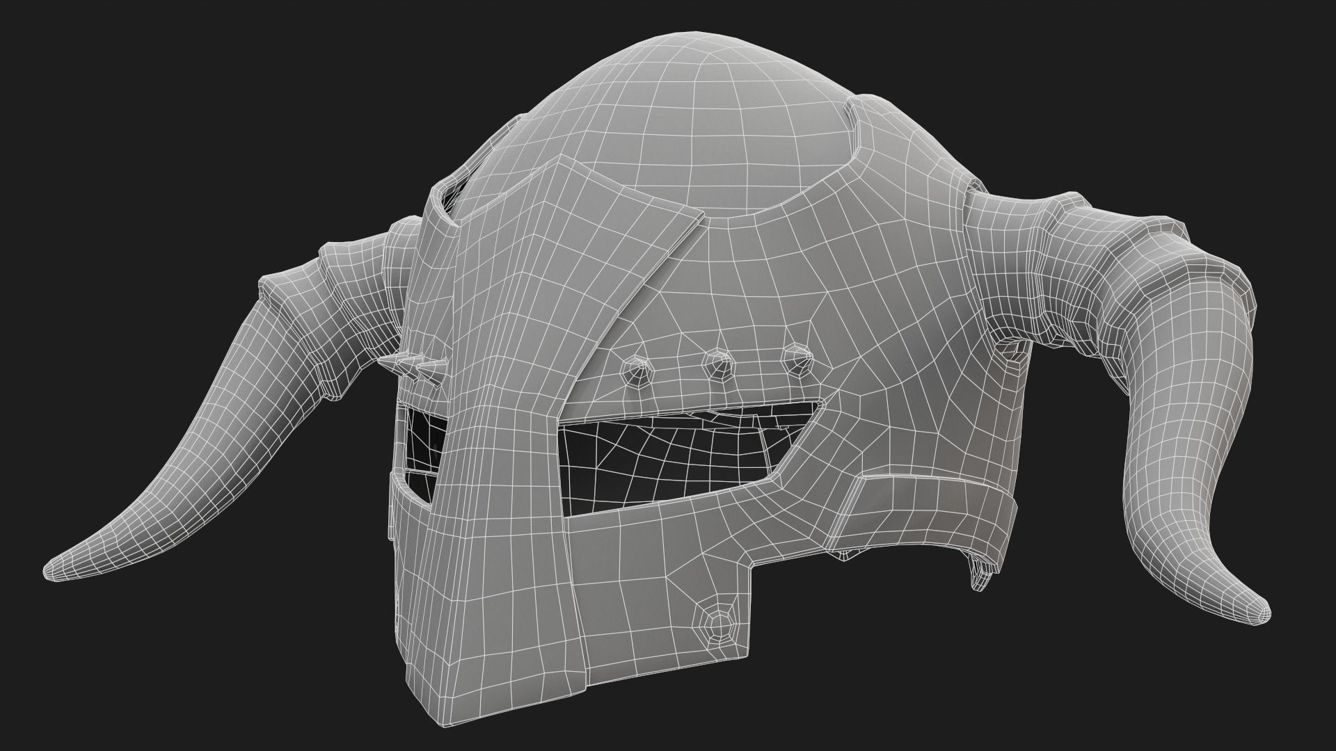 Dark LORDS Helmet Low-poly 3D model_25