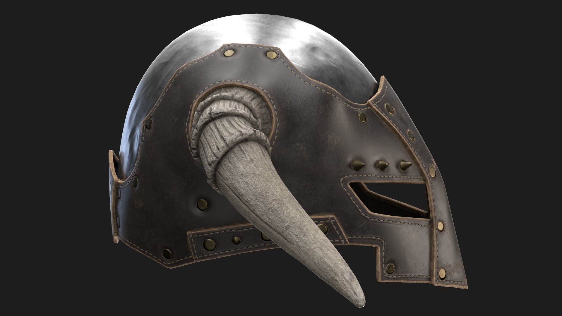 Dark LORDS Helmet Low-poly 3D model_4
