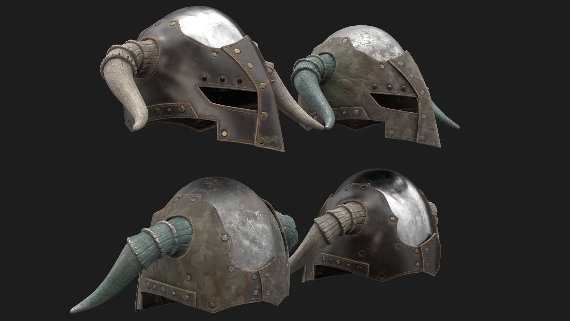 Dark LORDS Helmet Low-poly 3D model_15