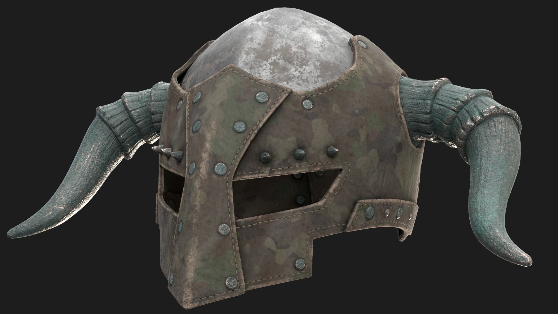 Dark LORDS Helmet Low-poly 3D model_3