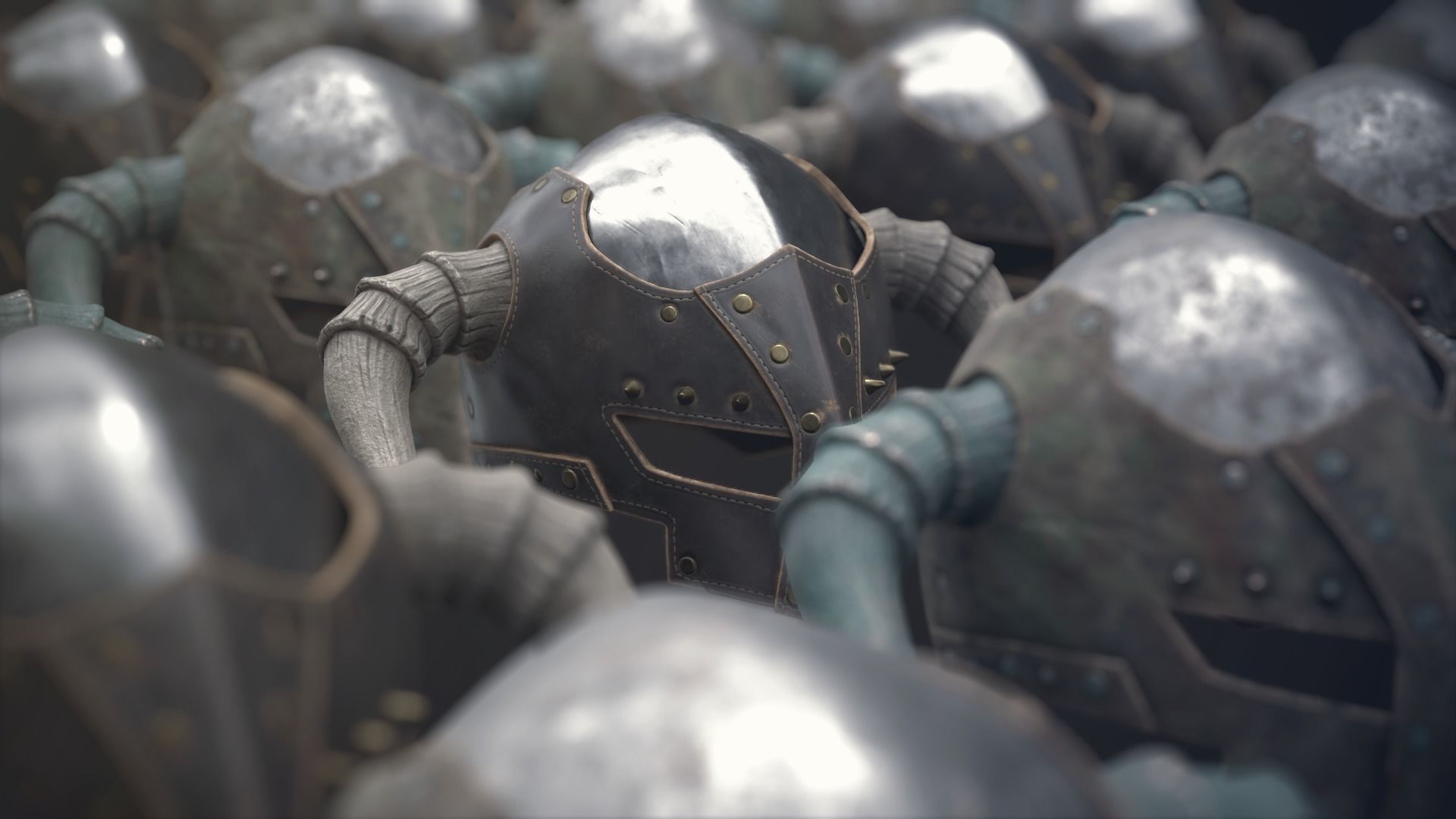 Dark LORDS Helmet Low-poly 3D model_12