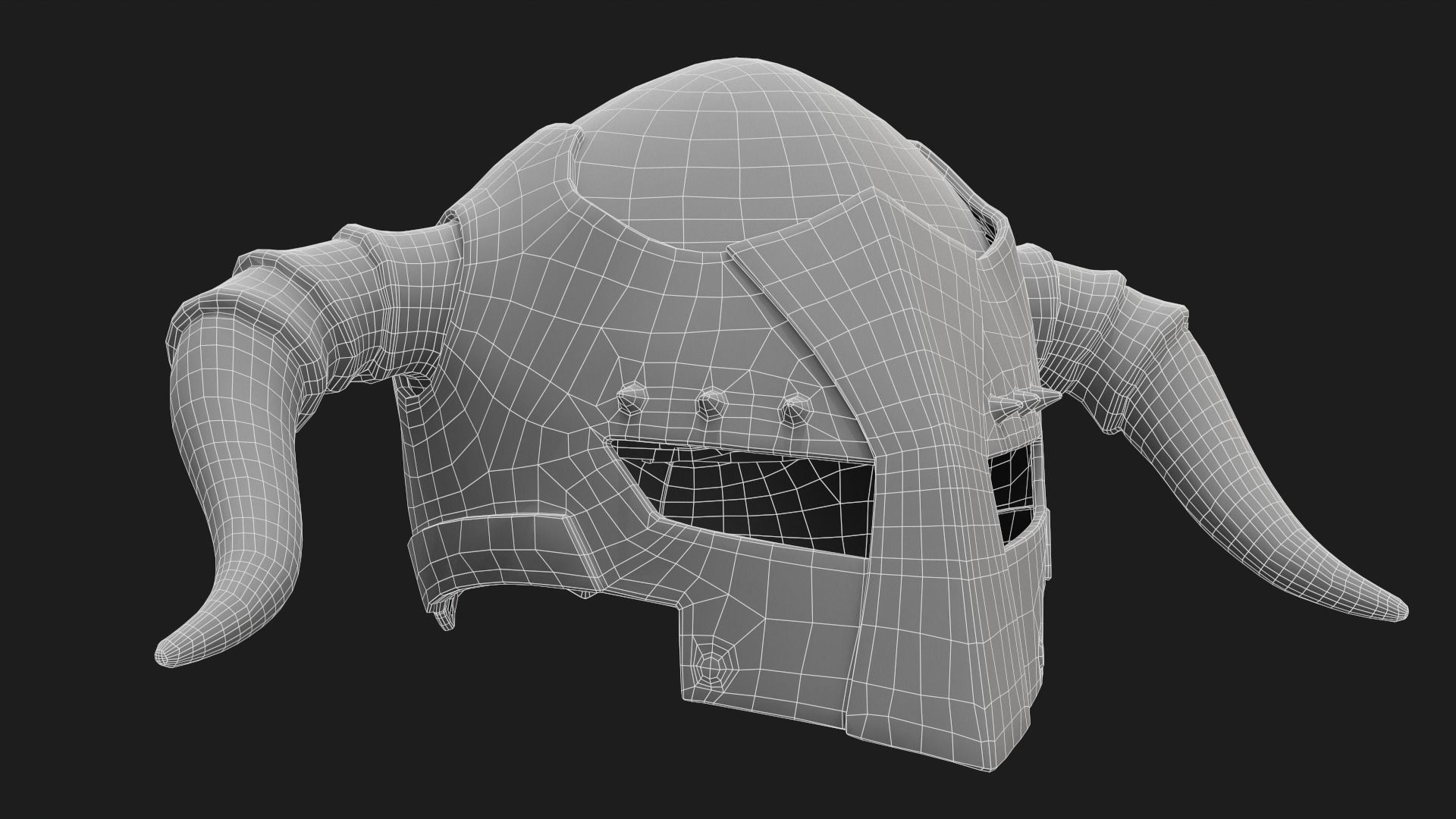 Dark LORDS Helmet Low-poly 3D model_35