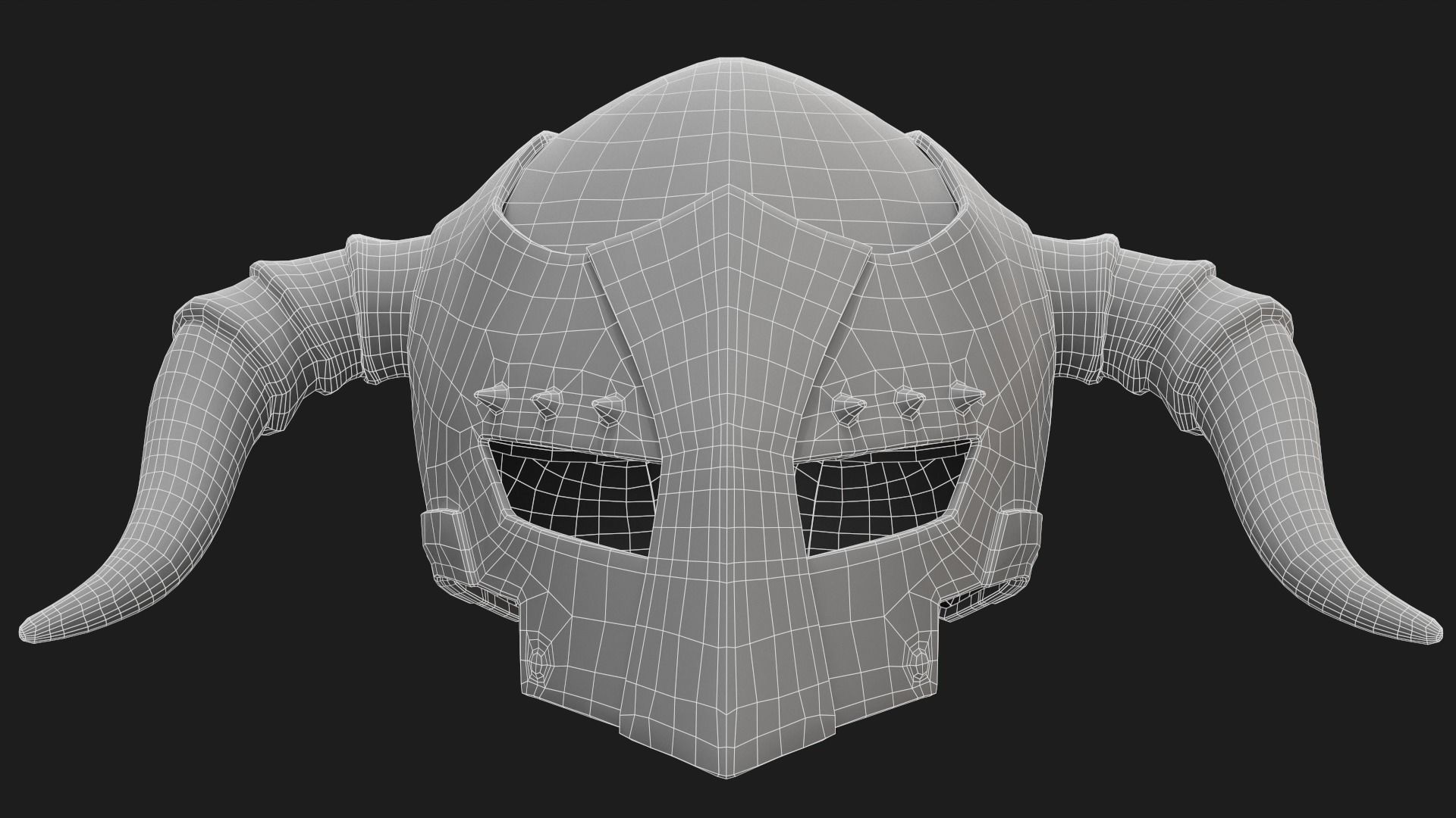 Dark LORDS Helmet Low-poly 3D model_34