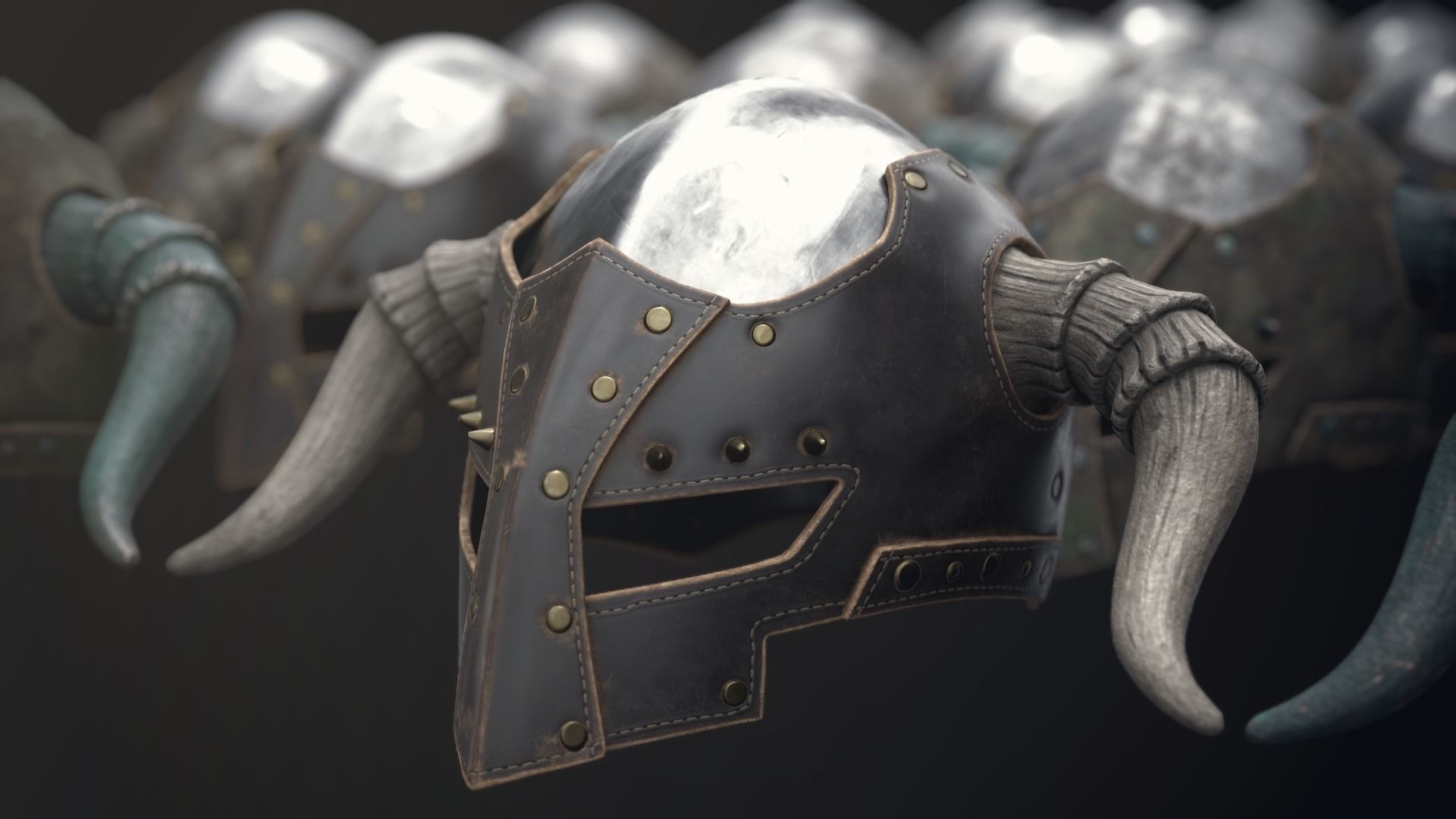 Dark LORDS Helmet Low-poly 3D model_37