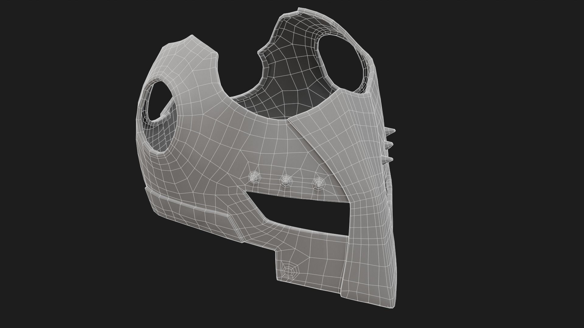 Dark LORDS Helmet Low-poly 3D model_39