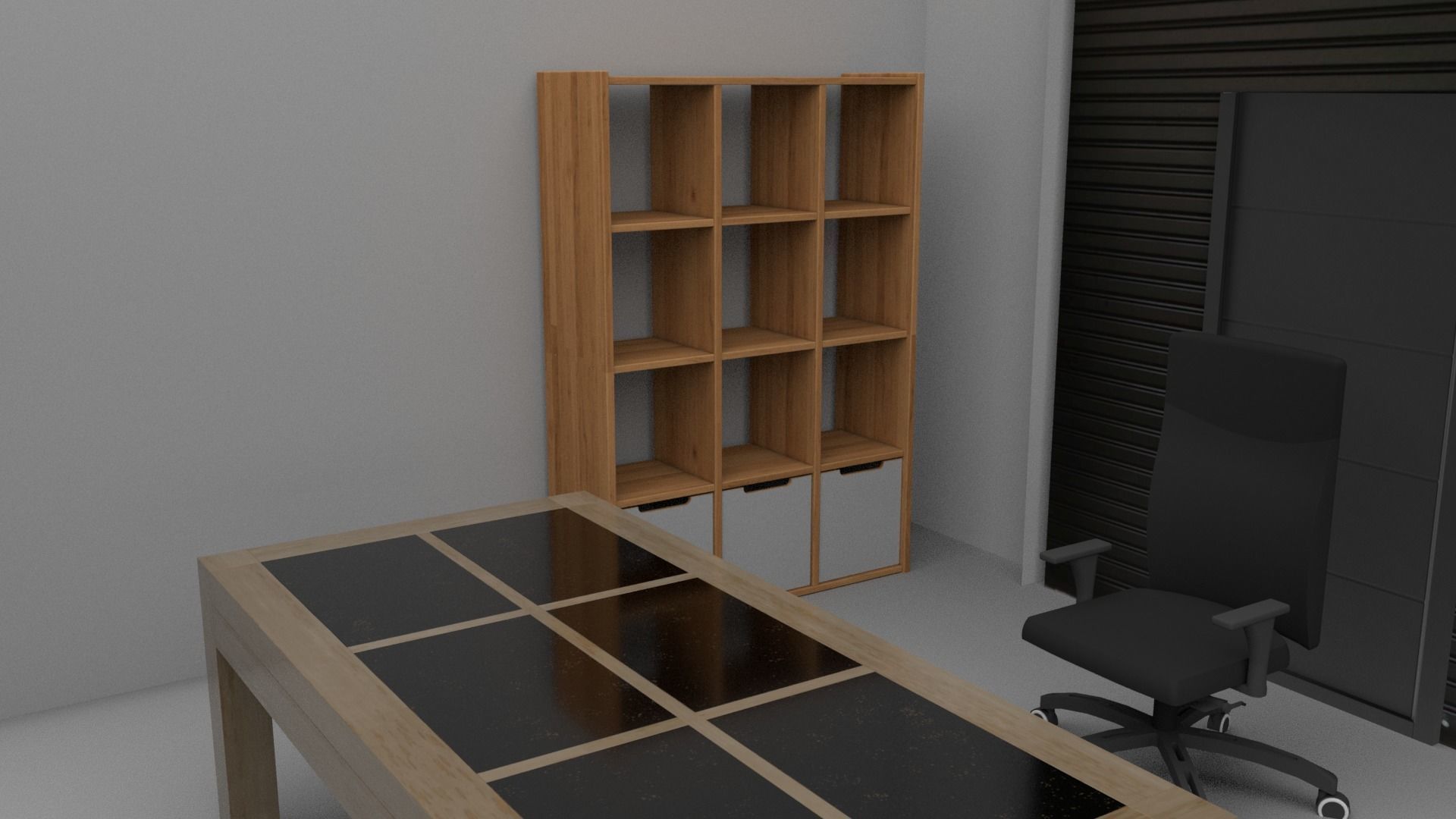 Fiat 500 car rental building Low-poly 3D model_8