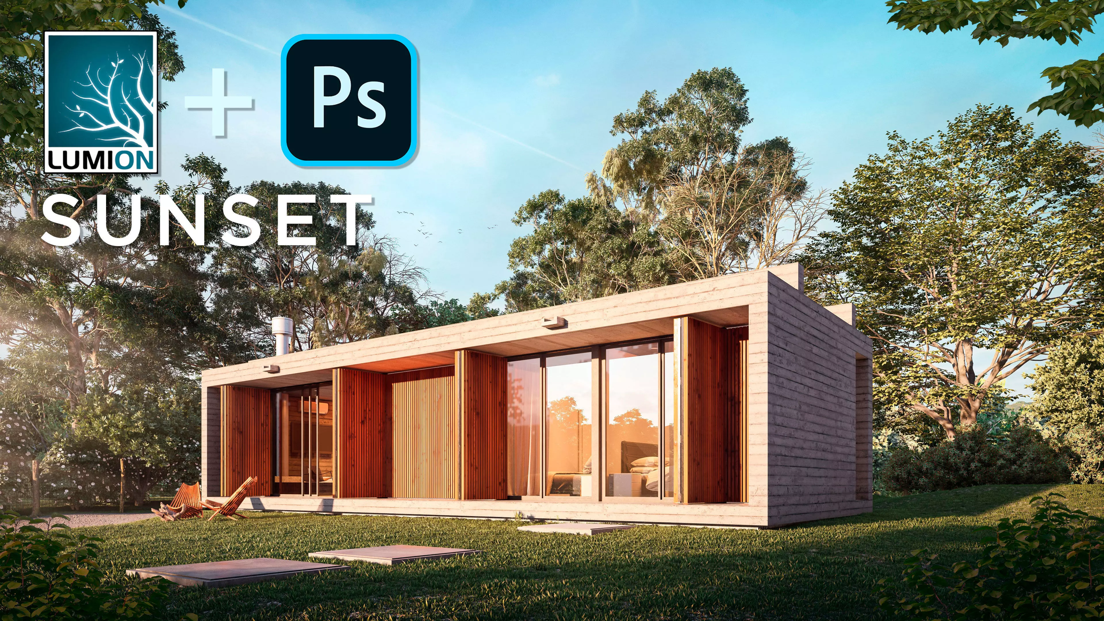 Sunset Effect - Lumion and Photoshop 3D model