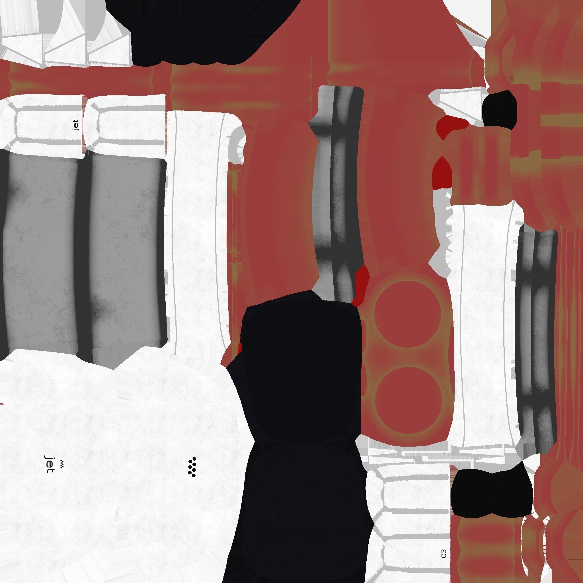 Jetpack C07 Red Steel - SciFi Character Design Free low-poly 3D model_21