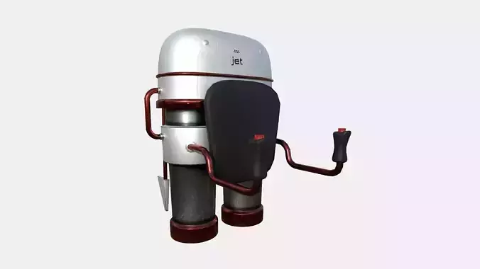 Jetpack C07 Red Steel - SciFi Character Design Free low-poly 3D model
