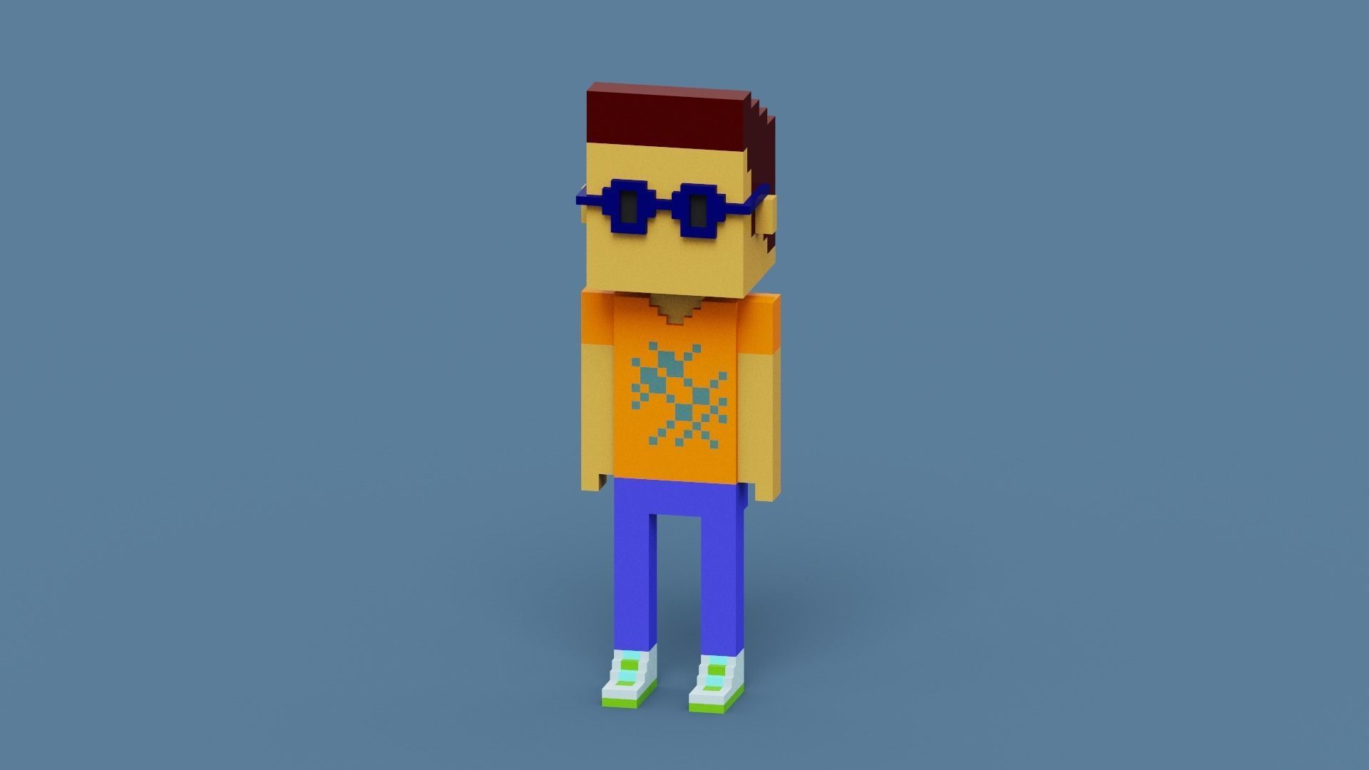 NFT Voxel Character Low-poly 3D model_2