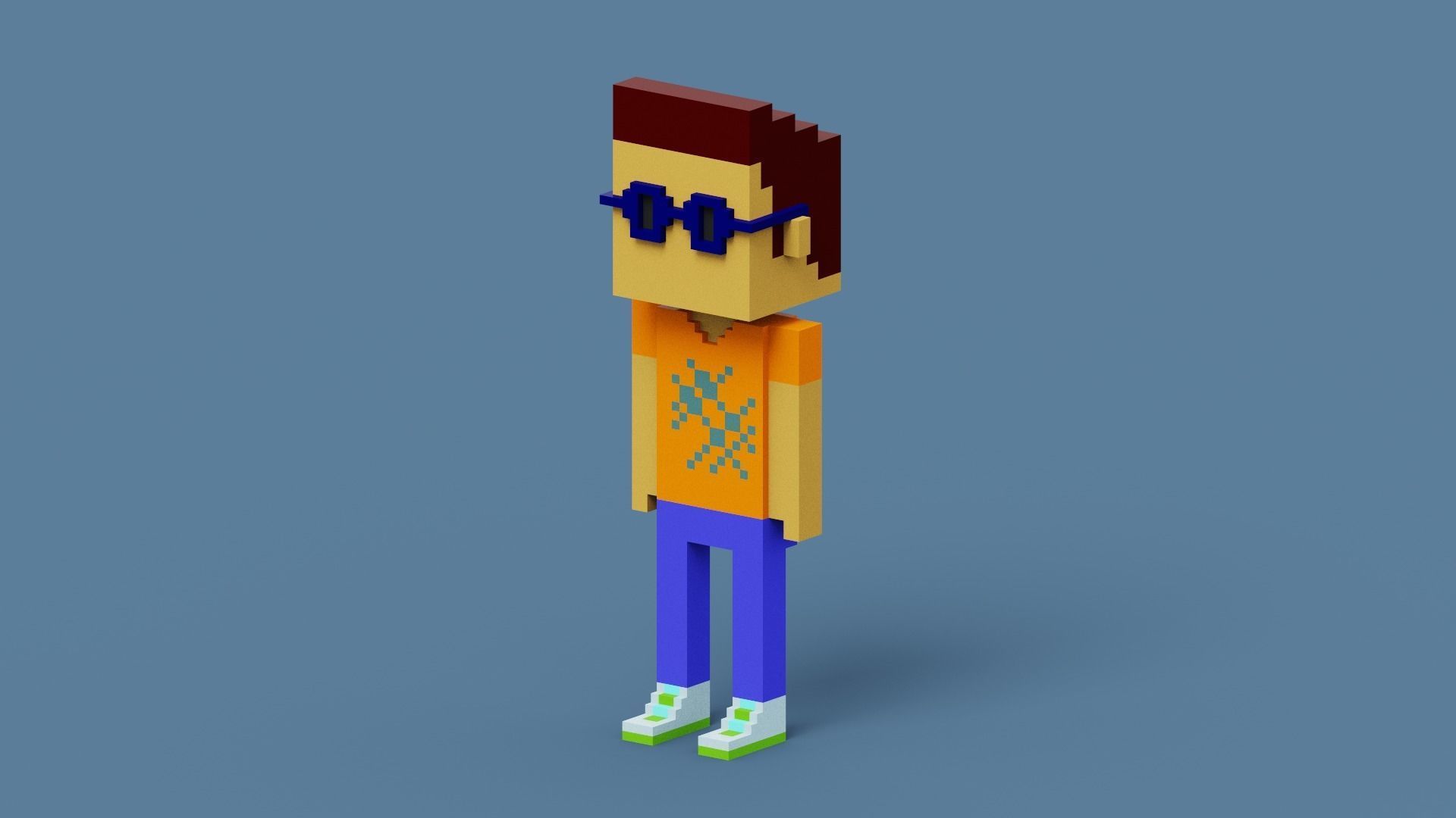 NFT Voxel Character Low-poly 3D model_3