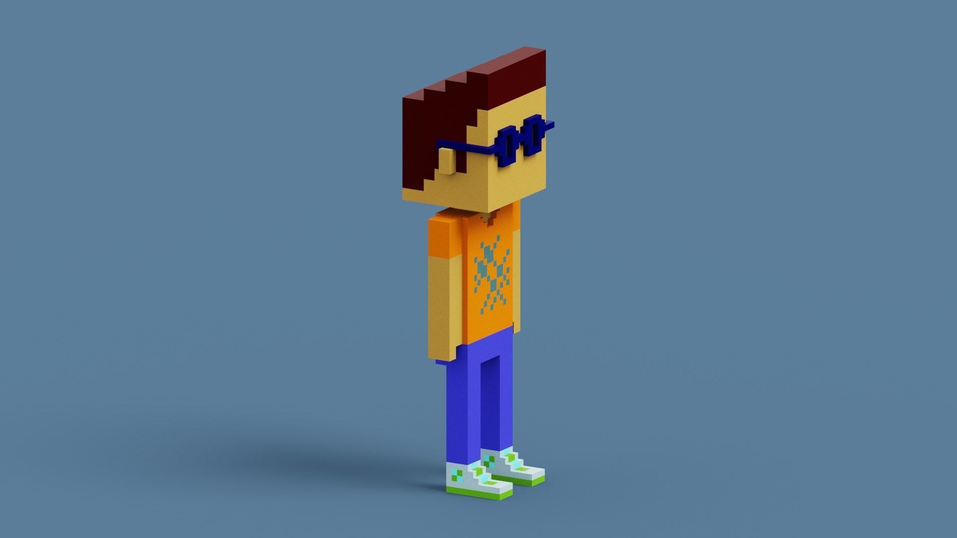 NFT Voxel Character Low-poly 3D model_14