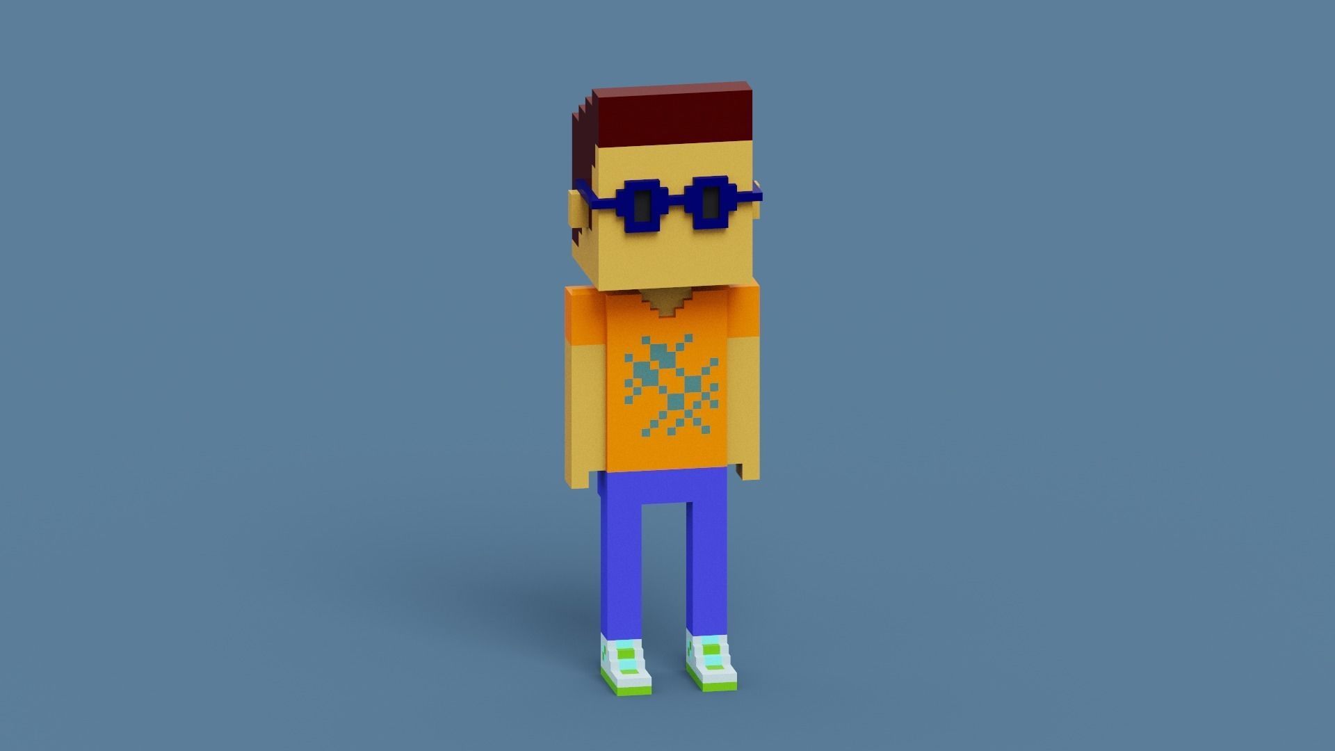 NFT Voxel Character Low-poly 3D model_1